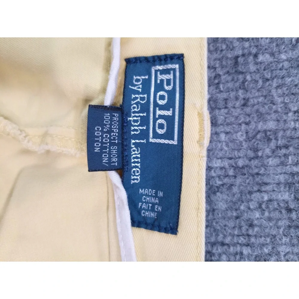 Polo Ralph Lauren Prospect Shorts Men's 42 Yellow Chino Casual Flat Front